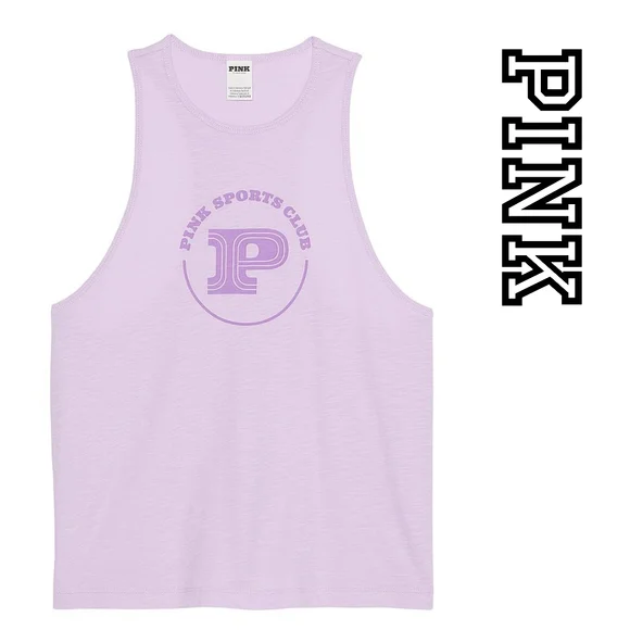 Victoria's Secret Pink - COTTON CROPPED RACERBACK TANK TOP - Picture 2 of 6